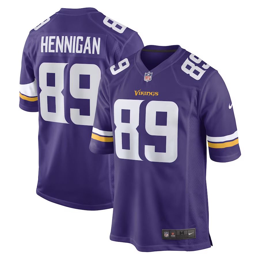 Men Minnesota Vikings #89 Thomas Hennigan Nike Purple Game Player NFL Jersey